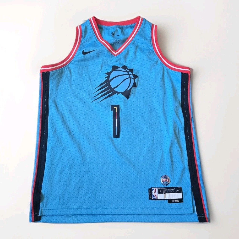Nike Devin Booker Phoenix Suns City Edition Swingman Jersey, Size Youth L 14/16